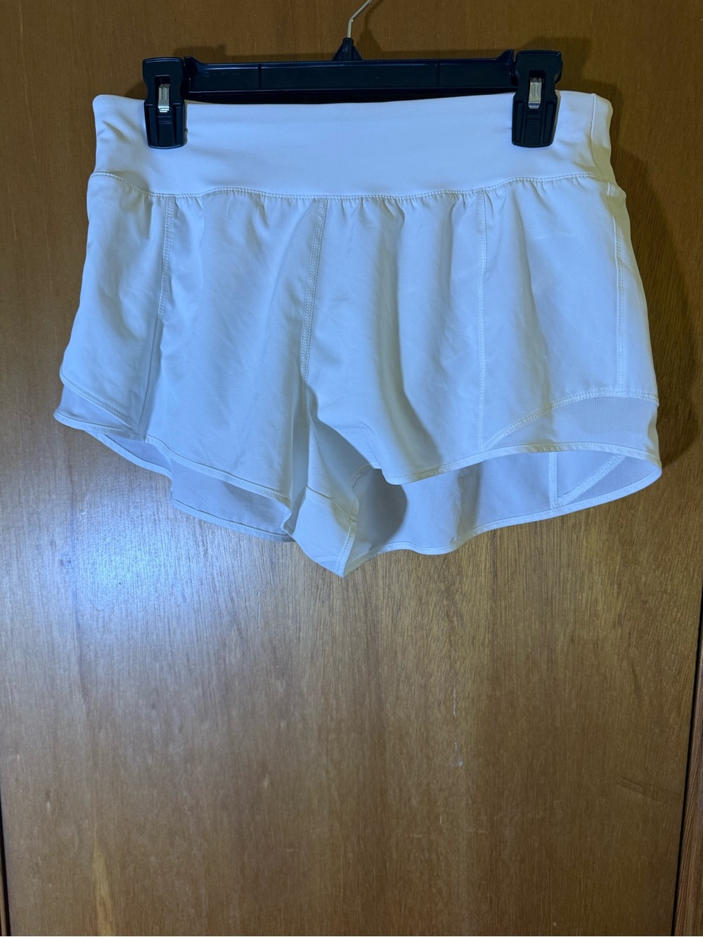 Avia White Layered Athletic Shorts with Built-In Liner
